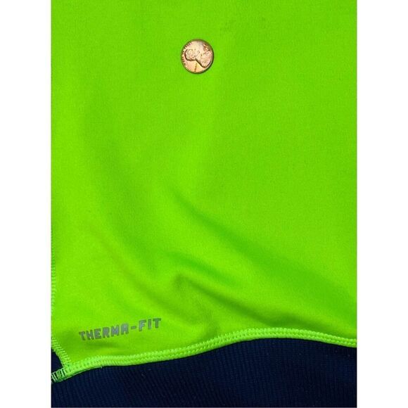 Nike Sportswear Purple Green Sweatshirt Fleece Hooded Pullover MEDIUM Logo - Picture 8 of 12